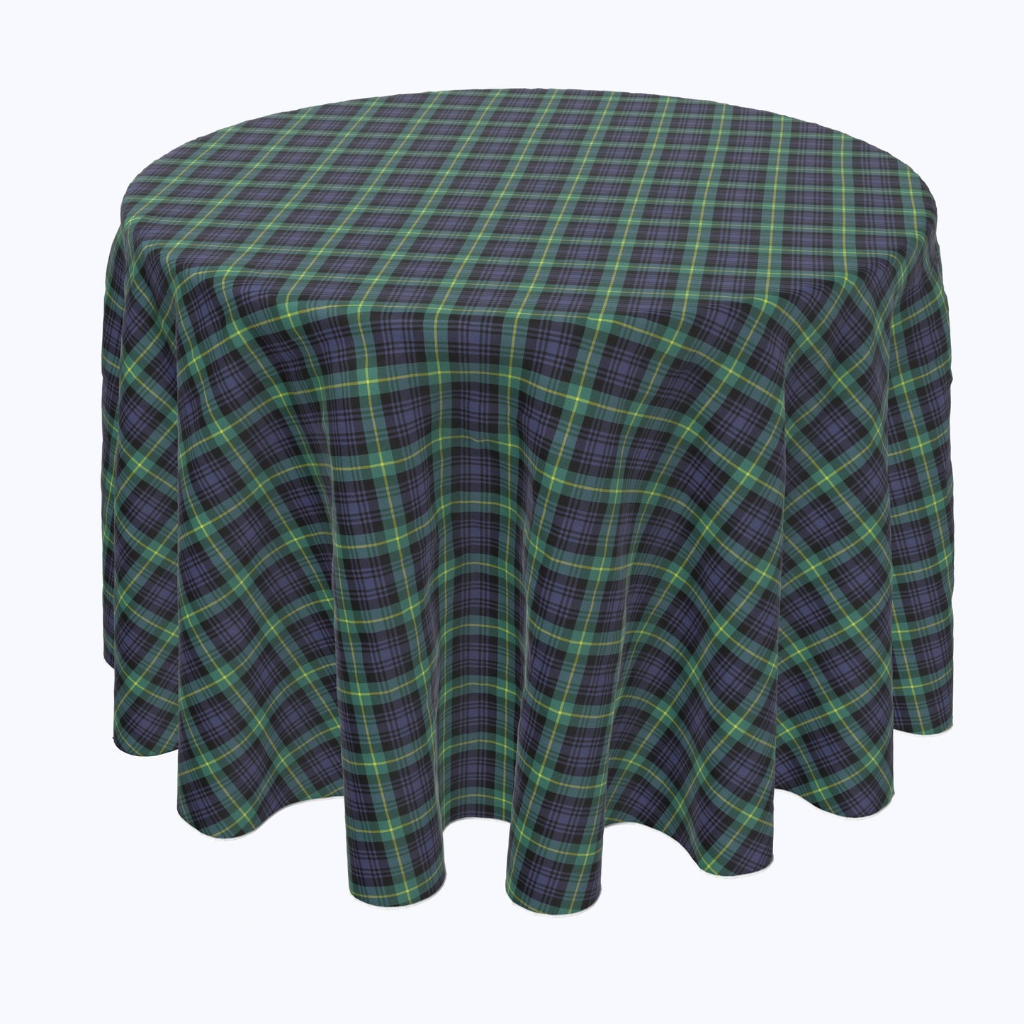 Blue & Green Tartan Plaid Rounds