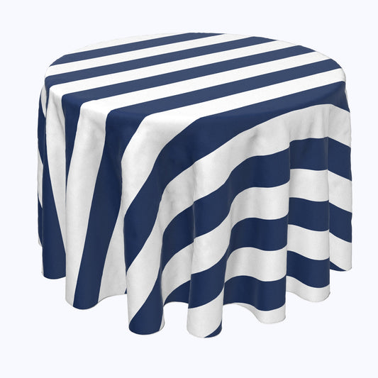 Navy & White Cabana Stripe Rounds